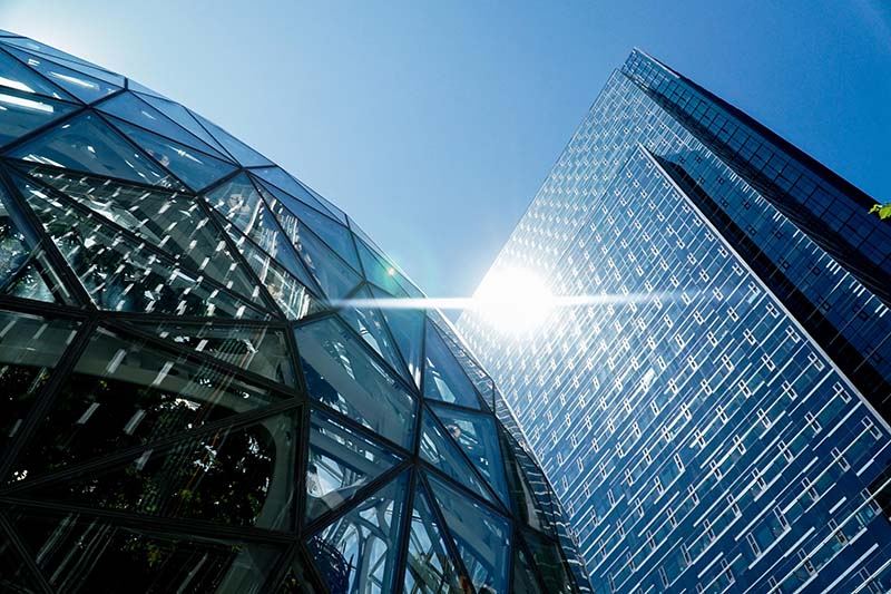 Visiting Seattle Amazon Spheres with Young Toddler